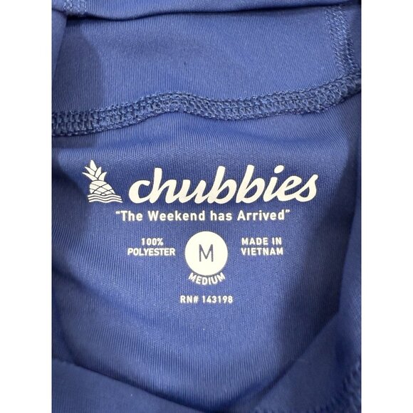 Chubbies Mens Sun Hoodie Size Medium Navy Graphic Pullover UPF Lightweight - Picture 9 of 12